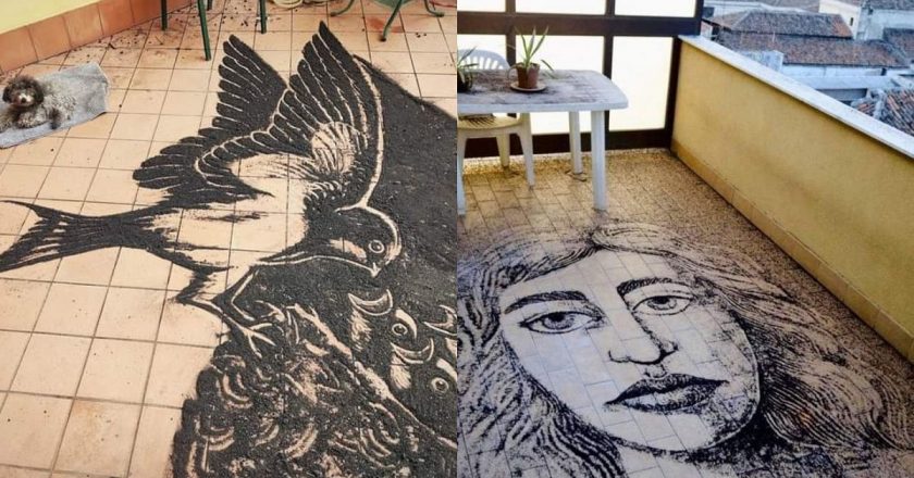 Yerel halk Etna yanardağının küllerinden sanat eserleri yaratıyor